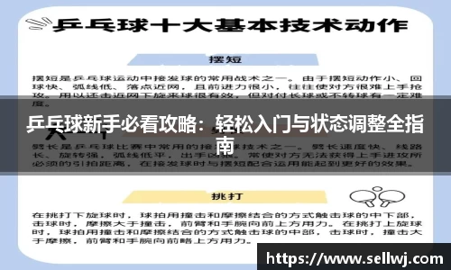 乒乓球新手必看攻略：轻松入门与状态调整全指南